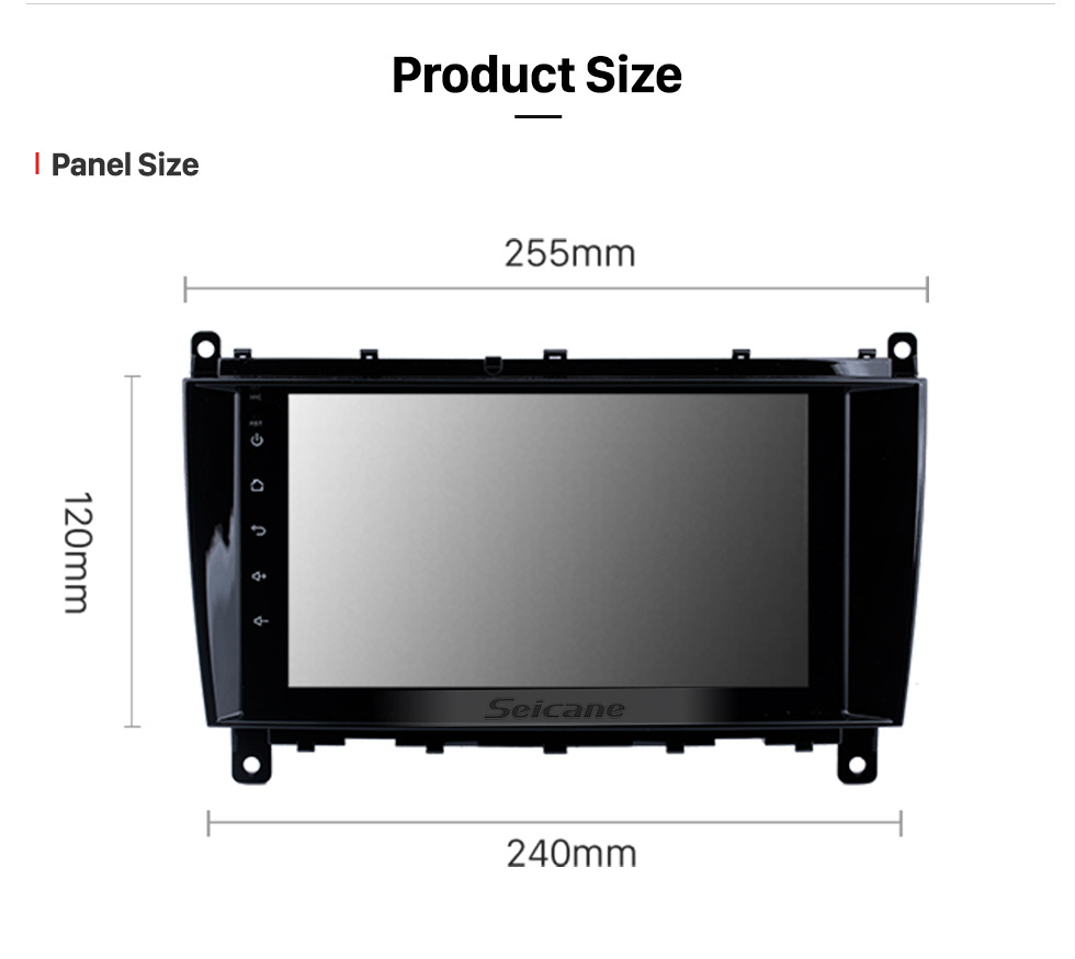 Seicane Für Mercedes Benz CLK W209 2006-2012 Benz CLS W219 2004-2008 Radio Android 12.0 HD Touchscreen 8 Zoll mit AUX Bluetooth GPS Navigationssystem Carplay Unterstützung 1080P Video