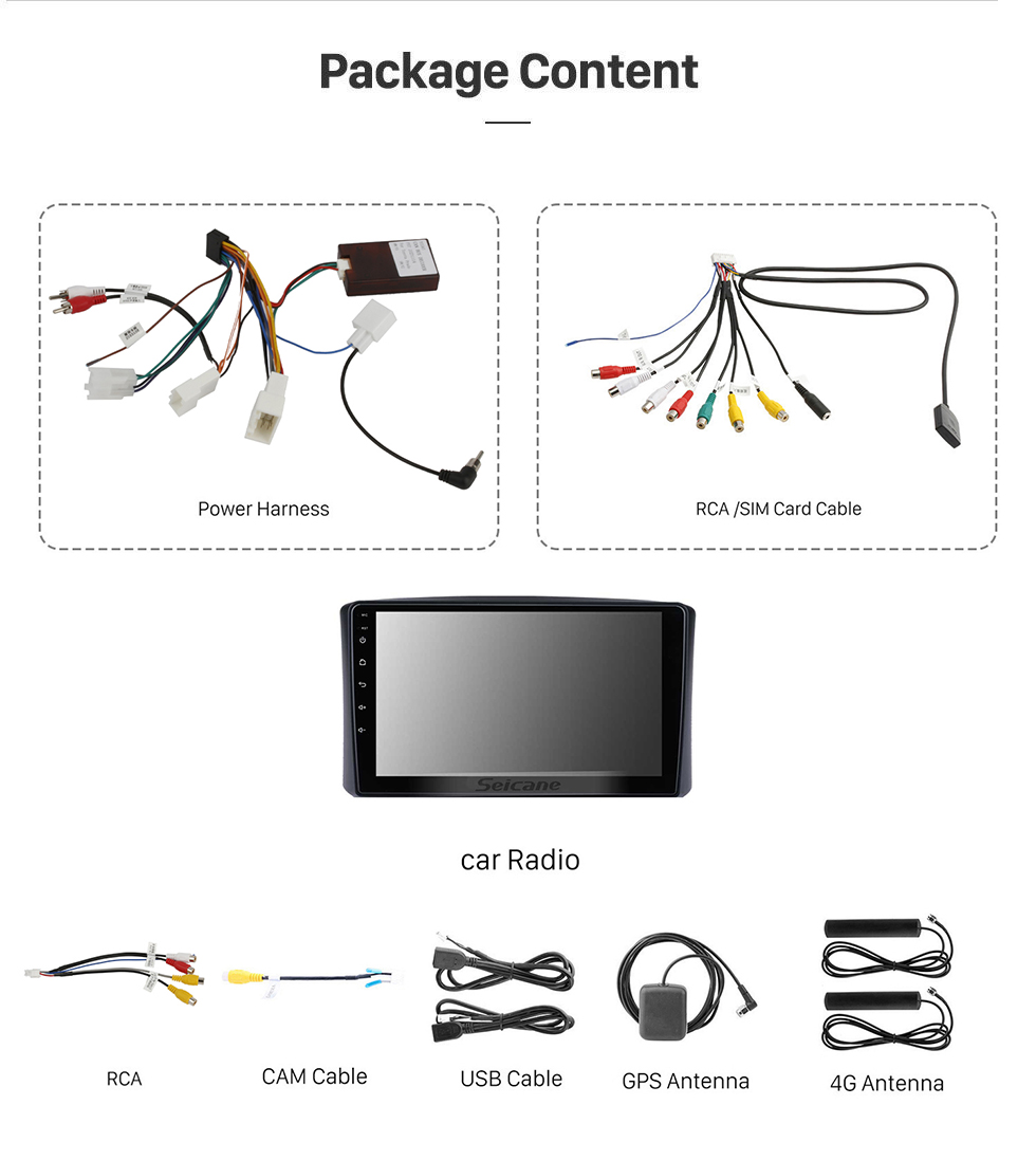 Seicane Android 13.0 Para LEXUS LX-470 1998-2002 TOYOTA LC-100 1998-2003 Rádio 9 polegadas Sistema de navegação GPS com Bluetooth HD Touchscreen Carplay suporte SWC