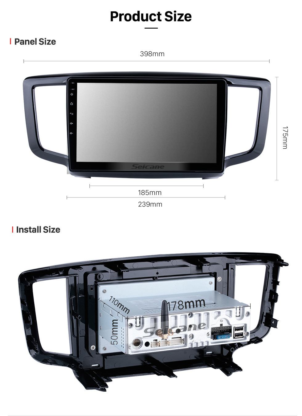 Seicane Andriod 11.0 HD с сенсорным экраном 10,1 дюйма 2019 2020 Honda Odyssey автомобильная радиоприемник GPS-навигационная система с поддержкой Bluetooth Carplay