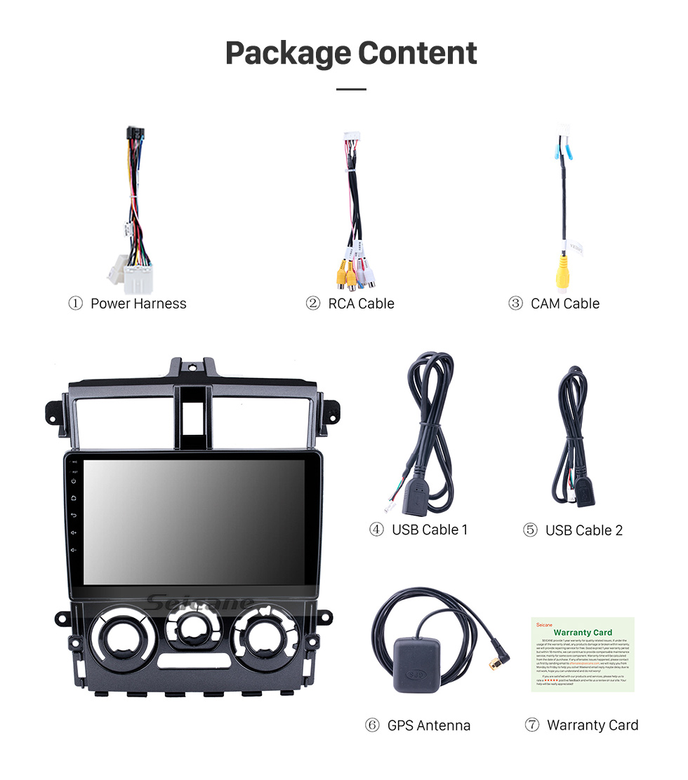 Seicane 9 polegadas Android 10.0 para 2013 Mitsubishi COLT Plus Sistema de navegação GPS por rádio com tela sensível ao toque HD com suporte para Bluetooth Carplay OBD2