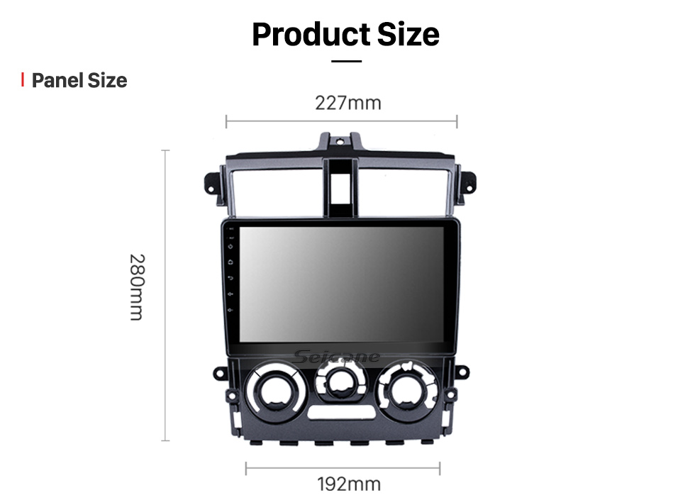 Seicane 9 pulgadas Android 10.0 para 2013 Mitsubishi COLT Plus Radio Sistema de navegación GPS con pantalla táctil HD Soporte Bluetooth Carplay OBD2