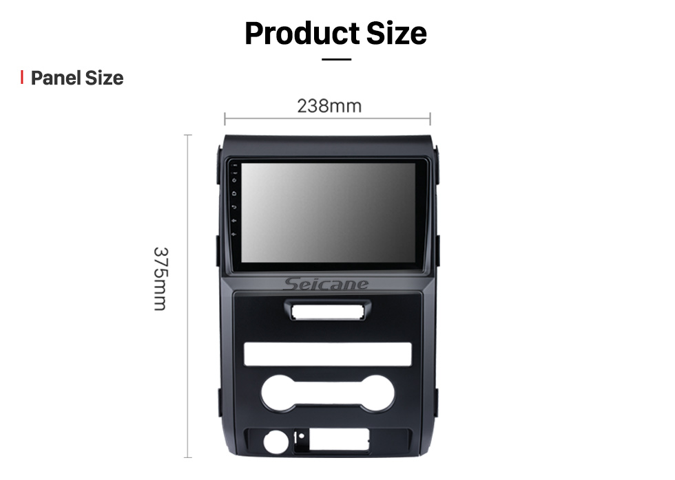 Seicane OEM 9 Zoll Android 13.0 für 2010 FORD F150/Raptor LHD Niedrige Version Radio Bluetooth HD Touchscreen GPS-Navigation unterstützt Carplay DAB+ OBD2 TPMS