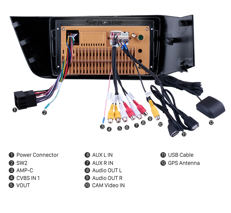 Seicane 9 pouces Android 10.0 pour 2019 Radio Changan CS15 LHD avec Bluetooth HD à écran tactile support du système de navigation GPS Carplay