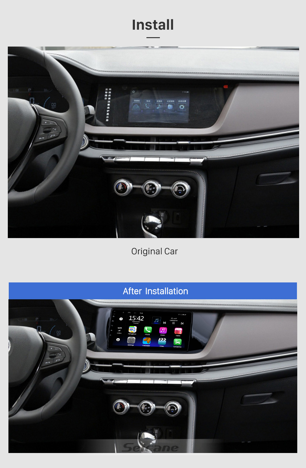 Seicane 9 pouces Android 10.0 pour 2019 Radio Changan CS15 LHD avec Bluetooth HD à écran tactile support du système de navigation GPS Carplay