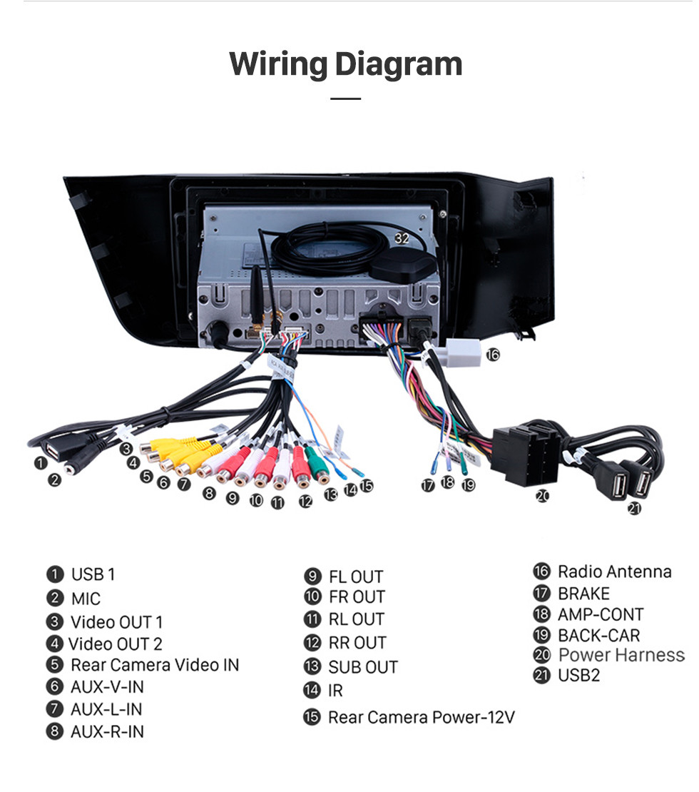 Seicane Andriod 11.0 HD Touchscreen de 9 polegadas 2019 Changan CS15 LHD Sistema de navegação GPS para carro com suporte para Bluetooth Carplay DAB +