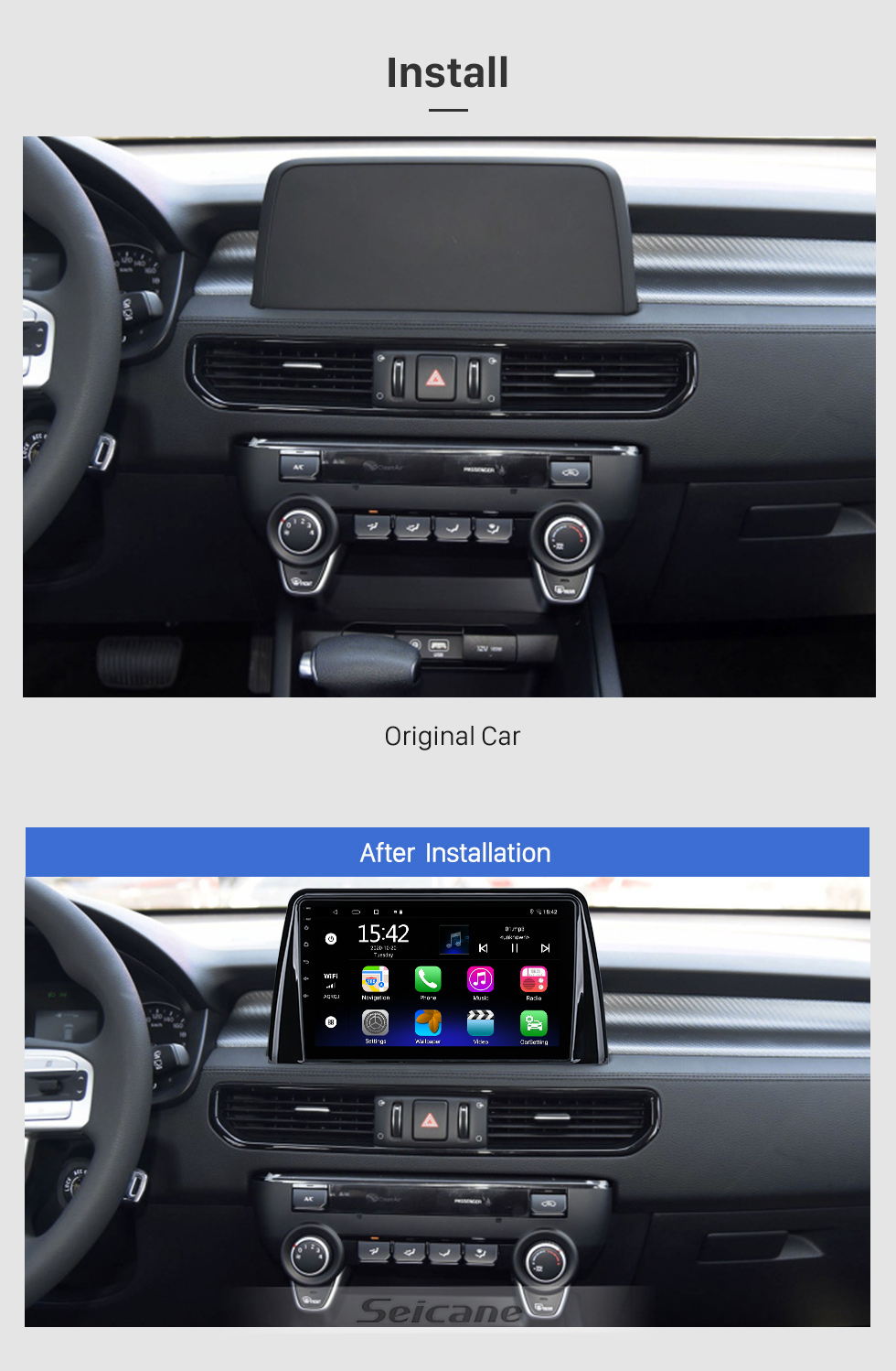 Seicane Écran tactile HD 9 pouces pour 2018 Honda Elysion Radio Android 10.0 Système de navigation GPS avec prise en charge Bluetooth Carplay