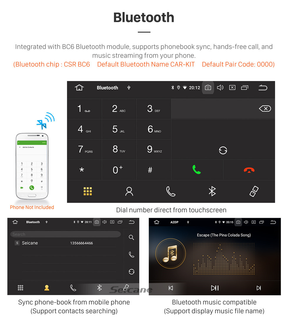 Seicane Für Kia KX7 2017 Radio Android 11.0 HD Touchscreen 10,1 Zoll mit AUX Bluetooth GPS Navigationssystem Carplay Unterstützung 1080P Video