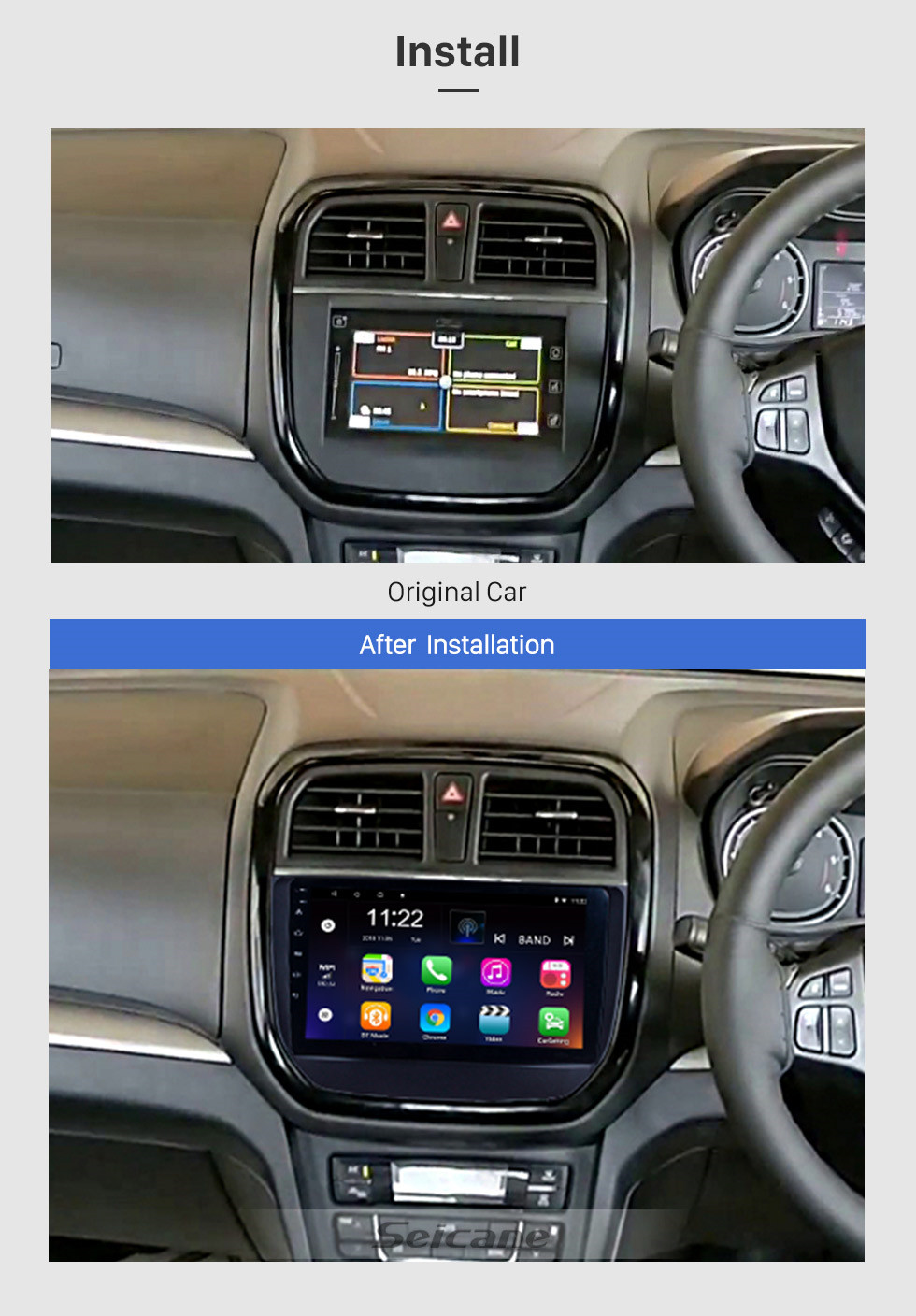Seicane Android 8.1 2016 2017 2018 Suzuki BREZZA 9 inch GPS Navi Multimedia Player with 1024*600 Touchscreen Bluetooth FM Music Wifi USB support SWC OBD2 TPMS 3G Seicane Android 8.1 2016 2017 2018 Suzuki BREZZA 9 inch GPS Navi Multimedia Player with 1024*600 Touchscreen Bluetooth FM Music Wifi USB support SWC OBD2 TPMS 3G