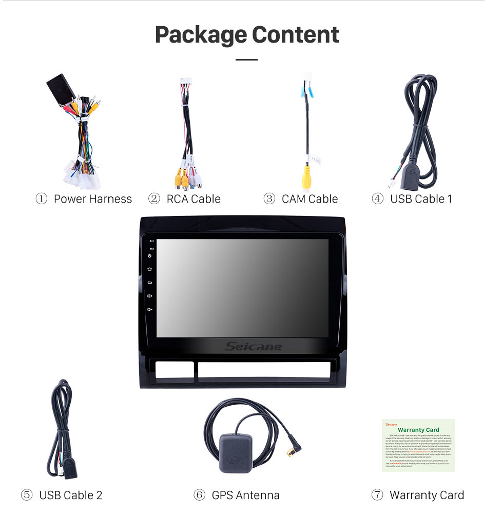 Seicane Android 8.1 GPS Navigation 9 inch Car Stereo for 2005-2013 TOYOTA TACOMA / HILUX (America Version) with HD Touchscreen Steering Wheel Control 3G Wifi USB Bluetooth music Seicane Android 8.1 GPS Navigation 9 inch Car Stereo for 2005-2013 TOYOTA TACOMA / HILUX (America Version) with HD Touchscreen Steering Wheel Control 3G Wifi USB Bluetooth music
