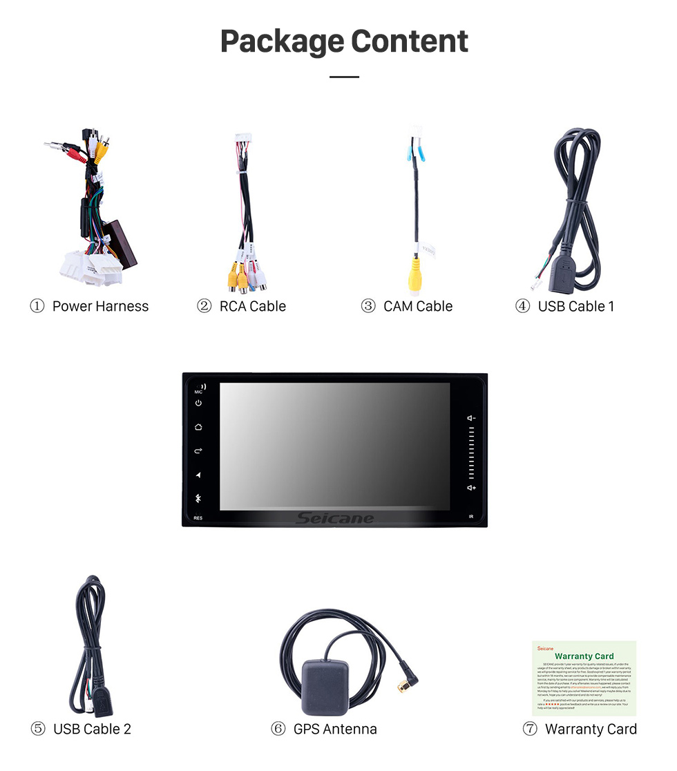 Seicane Android 10.0 für TOYOTA YARIS universelles 7-Zoll-HD-Touchscreen-Radio GPS-Navigationssystem unterstützt Bluetooth Carplay OBD2 DVR WiFi-Lenkradsteuerung Seicane Android 10.0 für TOYOTA YARIS universelles 7-Zoll-HD-Touchscreen-Radio GPS-Navigationssystem unterstützt Bluetooth Carplay OBD2 DVR WiFi-Lenkradsteuerung