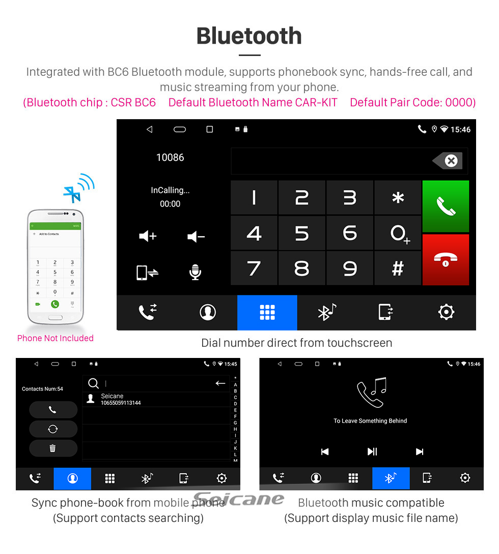 Seicane 9 polegadas Android 10.0 para Changan Yuexiang V3 2012-2017 HD Touchscreen Rádio GPS Suporte ao sistema de navegação Bluetooth Carplay OBD2 DVR 3G WiFi Controle do volante