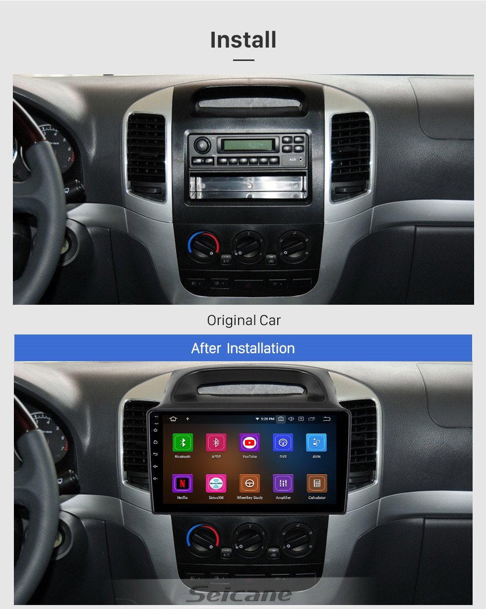 Seicane Android 11.0 pour FOTON VIEW 2009-2012 7 pouces HD Radio à écran tactile Système de navigation GPS Support Bluetooth USB Carplay OBD2 DAB + DVR