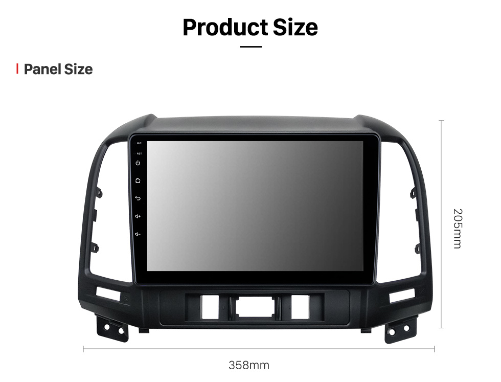 Seicane Android 11.0 de 9 pulgadas para HYUNDAI SANTAFE RHD 2006-2012 Radio Sistema de navegación GPS con pantalla táctil HD Bluetooth Carplay compatible con OBD2