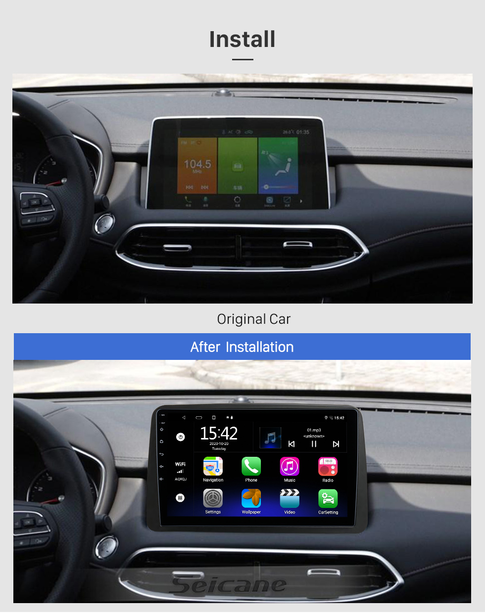 Seicane For ROVER MG HS 2019 Radio Android 10.0 HD Touchscreen 10.1 inch GPS Navigation System with WIFI Bluetooth support Carplay DVR Seicane For ROVER MG HS 2019 Radio Android 10.0 HD Touchscreen 10.1 inch GPS Navigation System with WIFI Bluetooth support Carplay DVR