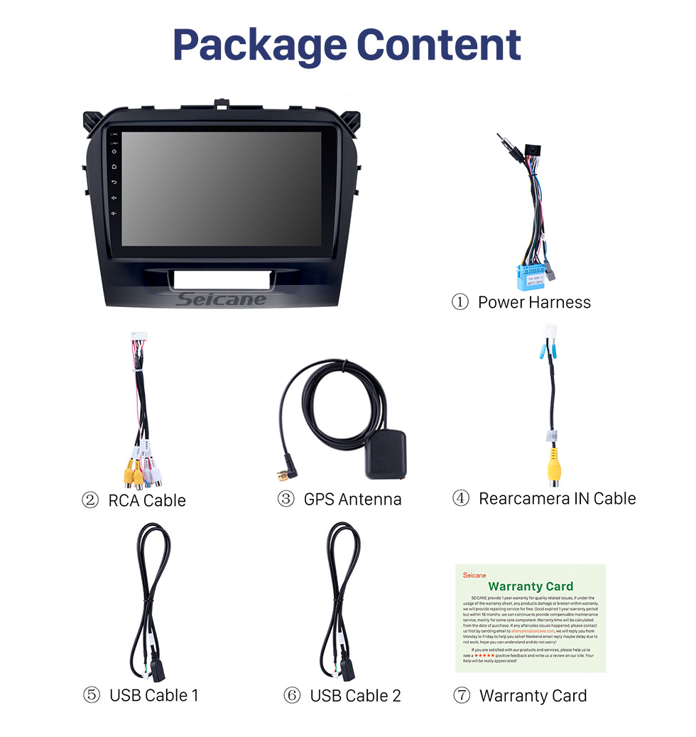 Seicane 2015 2016 Suzuki Vitara Android 10.0 Radio DVD player GPS navigation system with HD 1024*600 touch screen OBD2 DVR TV 1080P Video WIFI Steering Wheel Control Bluetooth USB backup camera Seicane 2015 2016 Suzuki Vitara Android 10.0 Radio DVD player GPS navigation system with HD 1024*600 touch screen OBD2 DVR TV 1080P Video WIFI Steering Wheel Control Bluetooth USB backup camera