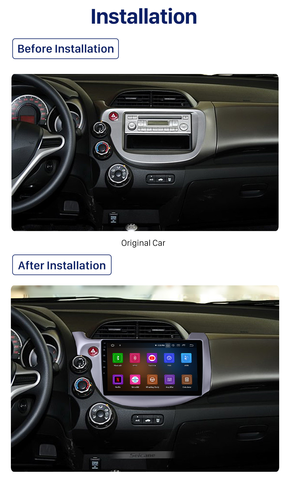Seicane 10.1 inch Android 10.0 GPS Radio Car Stereo for 2007-2013 Honda FIT left hand driver WIFI Bluetooth HD 1024*600 Touch Screen SWC Navigation System OBD2 DVR Rearview Camera TV USB 1080P Video Seicane 10.1 inch Android 10.0 GPS Radio Car Stereo for 2007-2013 Honda FIT left hand driver WIFI Bluetooth HD 1024*600 Touch Screen SWC Navigation System OBD2 DVR Rearview Camera TV USB 1080P Video