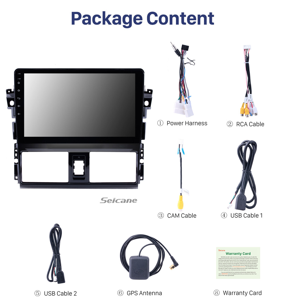 Seicane In Dash For 2013 2014 2015 2016 TOYOTA VIOS Android 10.0 Radio Upgrade with Bluetooth GPS Navigation Car Audio System Touch Screen WiFi DVD Player OBD2 Backup Camera DVR AUX Seicane In Dash For 2013 2014 2015 2016 TOYOTA VIOS Android 10.0 Radio Upgrade with Bluetooth GPS Navigation Car Audio System Touch Screen WiFi DVD Player OBD2 Backup Camera DVR AUX
