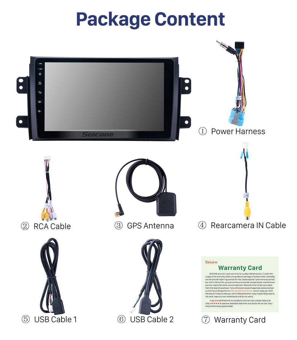 Seicane Autoradio Android 10.0 HD à écran tactile pour 2007-2015 Suzuki SX4 Système de navigation GPS Bluetooth Lecteur DVD Musique USB WIFI DVR OBD2 1080P Lien miroir Seicane Autoradio Android 10.0 HD à écran tactile pour 2007-2015 Suzuki SX4 Système de navigation GPS Bluetooth Lecteur DVD Musique USB WIFI DVR OBD2 1080P Lien miroir