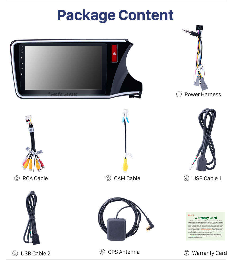 Seicane For 2014 2015 2016 2017 HONDA CITY RHD Radio replacement with Android 10.0 HD Touch Screen Bluetooth GPS Navigation System 3G OBD2 Steering Wheel Control Rearview Camera 1080P Video Seicane For 2014 2015 2016 2017 HONDA CITY RHD Radio replacement with Android 10.0 HD Touch Screen Bluetooth GPS Navigation System 3G OBD2 Steering Wheel Control Rearview Camera 1080P Video