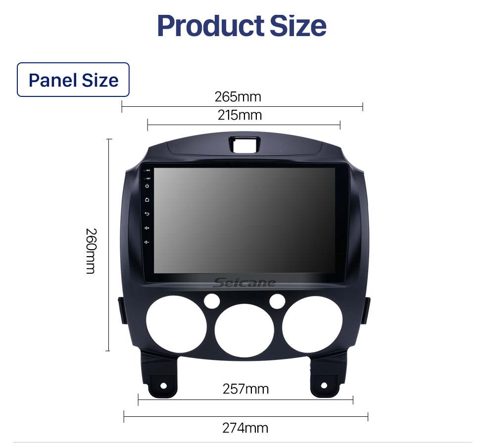 Seicane OEM HD Touchscreen GPS navigation system Android 10.0 for 2007-2014 Mazda 2 Support Radio Vedio Carplay Remote Control Bluetooth Seicane OEM HD Touchscreen GPS navigation system Android 10.0 for 2007-2014 Mazda 2 Support Radio Vedio Carplay Remote Control Bluetooth
