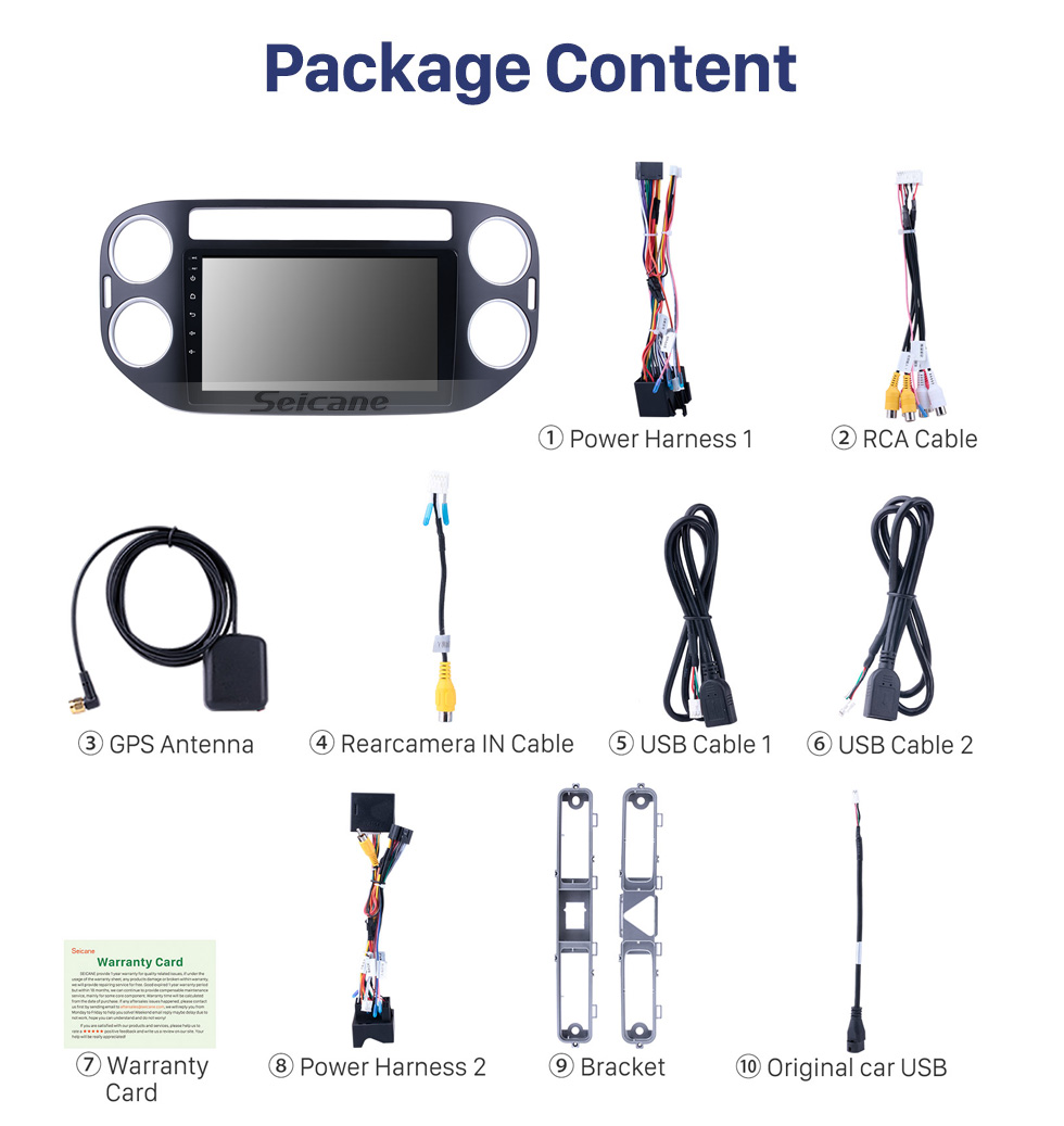 Seicane 9 inch Android 10.0 In Dash Bluetooth GPS System for 2010 2011 2012 2013 2014 2015 VW Volkswagen Tiguan with 3G WiFi Radio RDS OBD2 Rearview Camera AUX Seicane 9 inch Android 10.0 In Dash Bluetooth GPS System for 2010 2011 2012 2013 2014 2015 VW Volkswagen Tiguan with 3G WiFi Radio RDS OBD2 Rearview Camera AUX