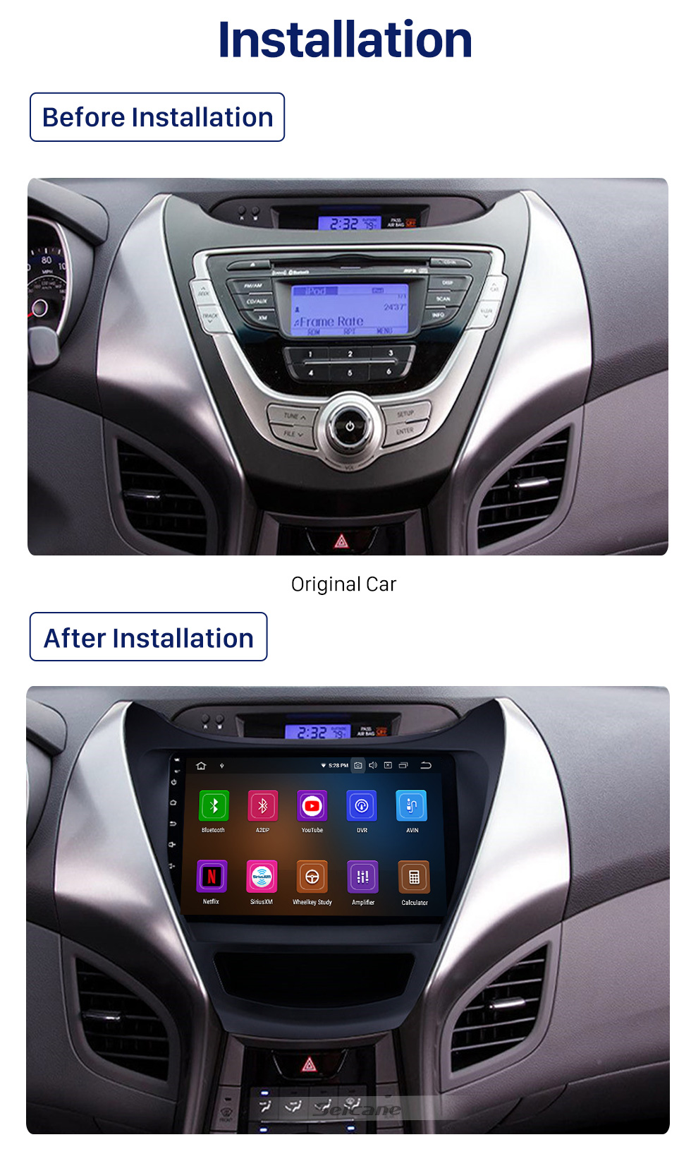 Seicane 9 inch Android 10.0 Radio GPS Car Navigation System for 2012 2013 Hyundai Elantra with Quad-core CPU Bluetooth Music 4G WiFi OBD2 Rearview Camera Steering Wheel Control AUX DVR Seicane 9 inch Android 10.0 Radio GPS Car Navigation System for 2012 2013 Hyundai Elantra with Quad-core CPU Bluetooth Music 4G WiFi OBD2 Rearview Camera Steering Wheel Control AUX DVR