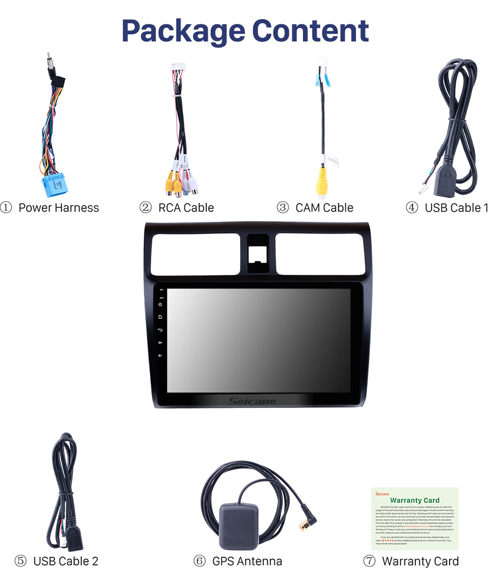 Seicane 10.1 inch Android 10.0 2005-2010 Suzuki Swift HD Touchscreen Radio GPS Navigation Bluetooth WIFI USB Aux Rearview Camera OBDII TPMS 1080P video Seicane 10.1 inch Android 10.0 2005-2010 Suzuki Swift HD Touchscreen Radio GPS Navigation Bluetooth WIFI USB Aux Rearview Camera OBDII TPMS 1080P video