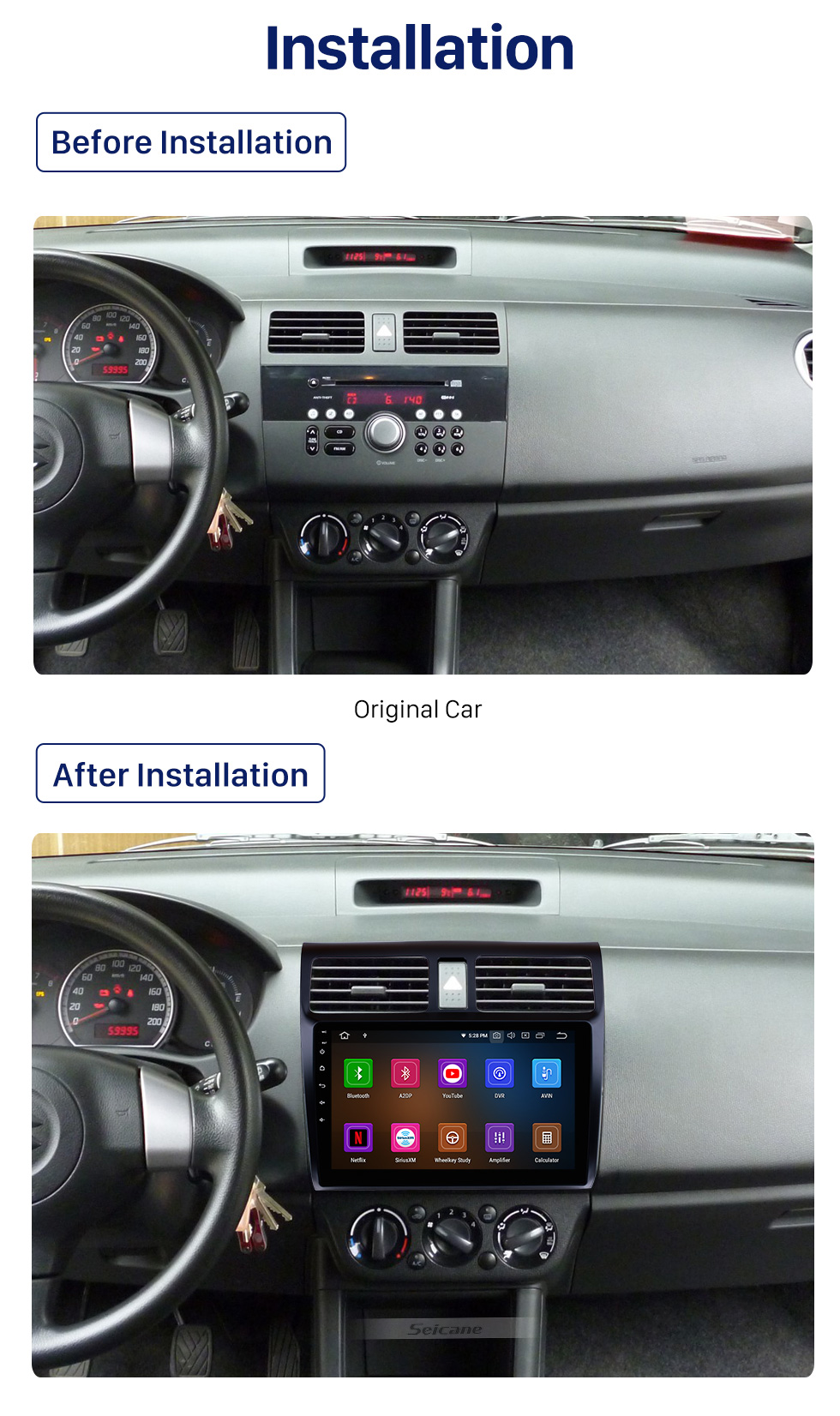 Seicane 10.1 inch Android 10.0 2005-2010 Suzuki Swift HD Touchscreen Radio GPS Navigation Bluetooth WIFI USB Aux Rearview Camera OBDII TPMS 1080P video Seicane 10.1 inch Android 10.0 2005-2010 Suzuki Swift HD Touchscreen Radio GPS Navigation Bluetooth WIFI USB Aux Rearview Camera OBDII TPMS 1080P video