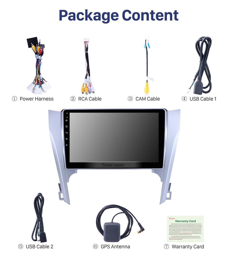 Seicane 10.1 inch Android 10.0 2012 2013 2014 2015 Toyota Camry HD Touchscreen Bluetooth GPS Navigation Radio Steering Wheel Control support DVR 3G/4G WIFI USB Carplayer DVD Player Seicane 10.1 inch Android 10.0 2012 2013 2014 2015 Toyota Camry HD Touchscreen Bluetooth GPS Navigation Radio Steering Wheel Control support DVR 3G/4G WIFI USB Carplayer DVD Player