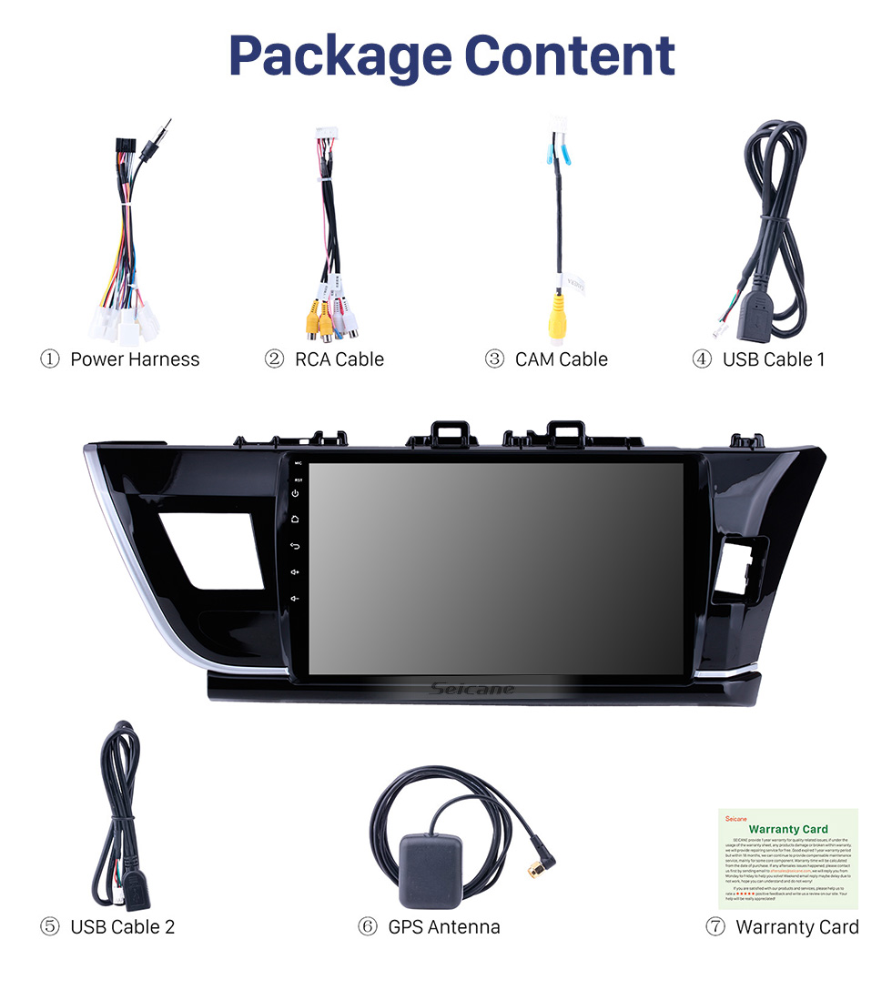 Seicane 10.1 inch Android 10.0 HD touch screen car multimedia GPS navigation system for 2014 Toyota Corolla RHD with Bluetooth Radio Rear view camera TV USB OBD DVR 4G WIFI Seicane 10.1 inch Android 10.0 HD touch screen car multimedia GPS navigation system for 2014 Toyota Corolla RHD with Bluetooth Radio Rear view camera TV USB OBD DVR 4G WIFI