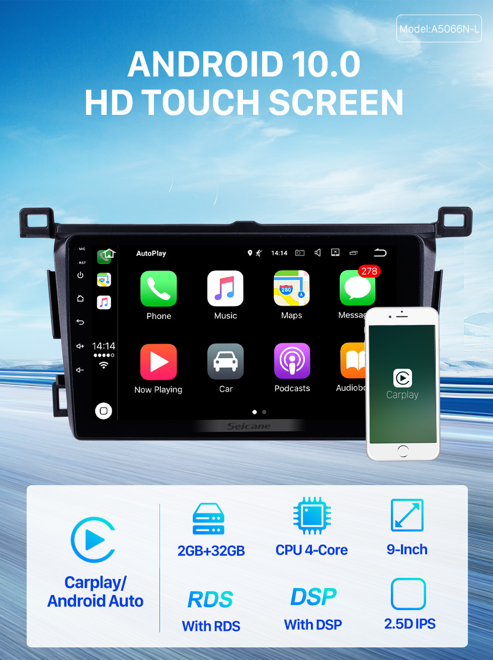 Seicane 9 Inch Android 10.0 GPS Navigation System Radio For 2013 2014 2015 2016 2017 2018 Toyota RAV4 LHD Support DVD Player Remote Control Bluetooth Touch Screen TV tuner Seicane 9 Inch Android 10.0 GPS Navigation System Radio For 2013 2014 2015 2016 2017 2018 Toyota RAV4 LHD Support DVD Player Remote Control Bluetooth Touch Screen TV tuner