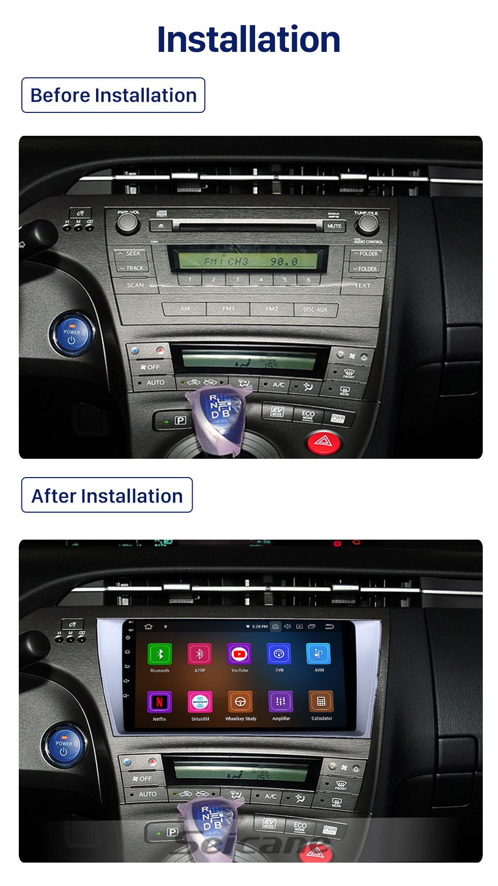 Seicane 9 inch Android 10.0 HD 1024*600 Touch Screen Radio GPS Car A/V System for 2009-2013 Toyota Prius Left hand driver Bluetooth Music 4G WiFi OBD2 Rearview Camera DVD player Steering Wheel Control AUX DVR USB Seicane 9 inch Android 10.0 HD 1024*600 Touch Screen Radio GPS Car A/V System for 2009-2013 Toyota Prius Left hand driver Bluetooth Music 4G WiFi OBD2 Rearview Camera DVD player Steering Wheel Control AUX DVR USB