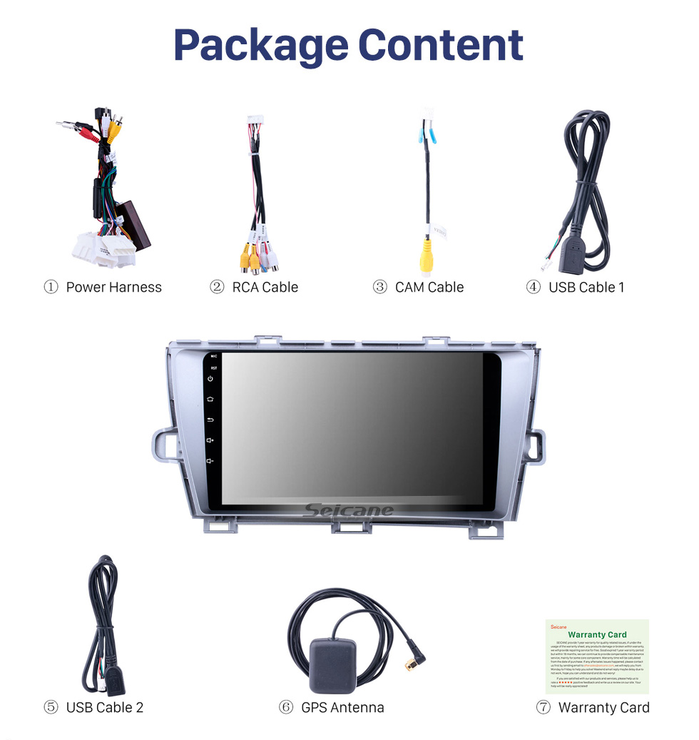 Seicane 9 inch Android 10.0 HD 1024*600 Touch Screen Radio GPS Car A/V System for 2009-2013 Toyota Prius Left hand driver Bluetooth Music 4G WiFi OBD2 Rearview Camera DVD player Steering Wheel Control AUX DVR USB Seicane 9 inch Android 10.0 HD 1024*600 Touch Screen Radio GPS Car A/V System for 2009-2013 Toyota Prius Left hand driver Bluetooth Music 4G WiFi OBD2 Rearview Camera DVD player Steering Wheel Control AUX DVR USB