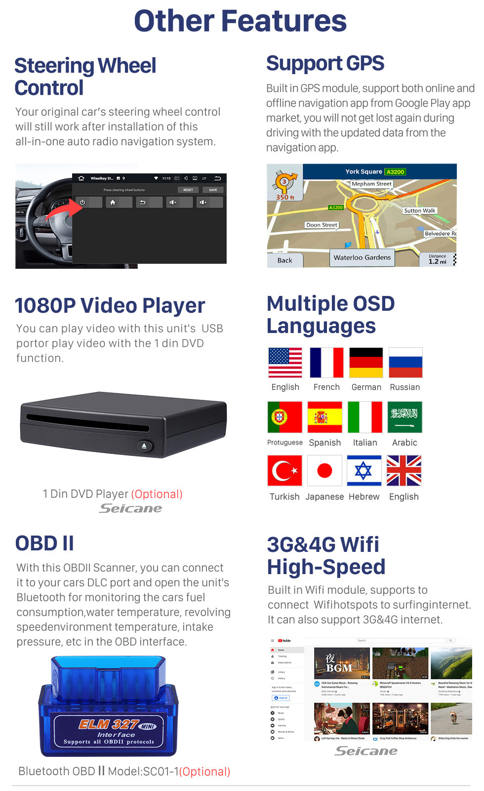 Seicane Android 10.0 9 polegada 2002-2008 Velho Mazda 6 HD Touchscreen Bluetooth Rádio Navegação GPS Carplay suporte DVD Player 1080 P TV Digital SWC 4G WIFI DVR Seicane Android 10.0 9 polegada 2002-2008 Velho Mazda 6 HD Touchscreen Bluetooth Rádio Navegação GPS Carplay suporte DVD Player 1080 P TV Digital SWC 4G WIFI DVR
