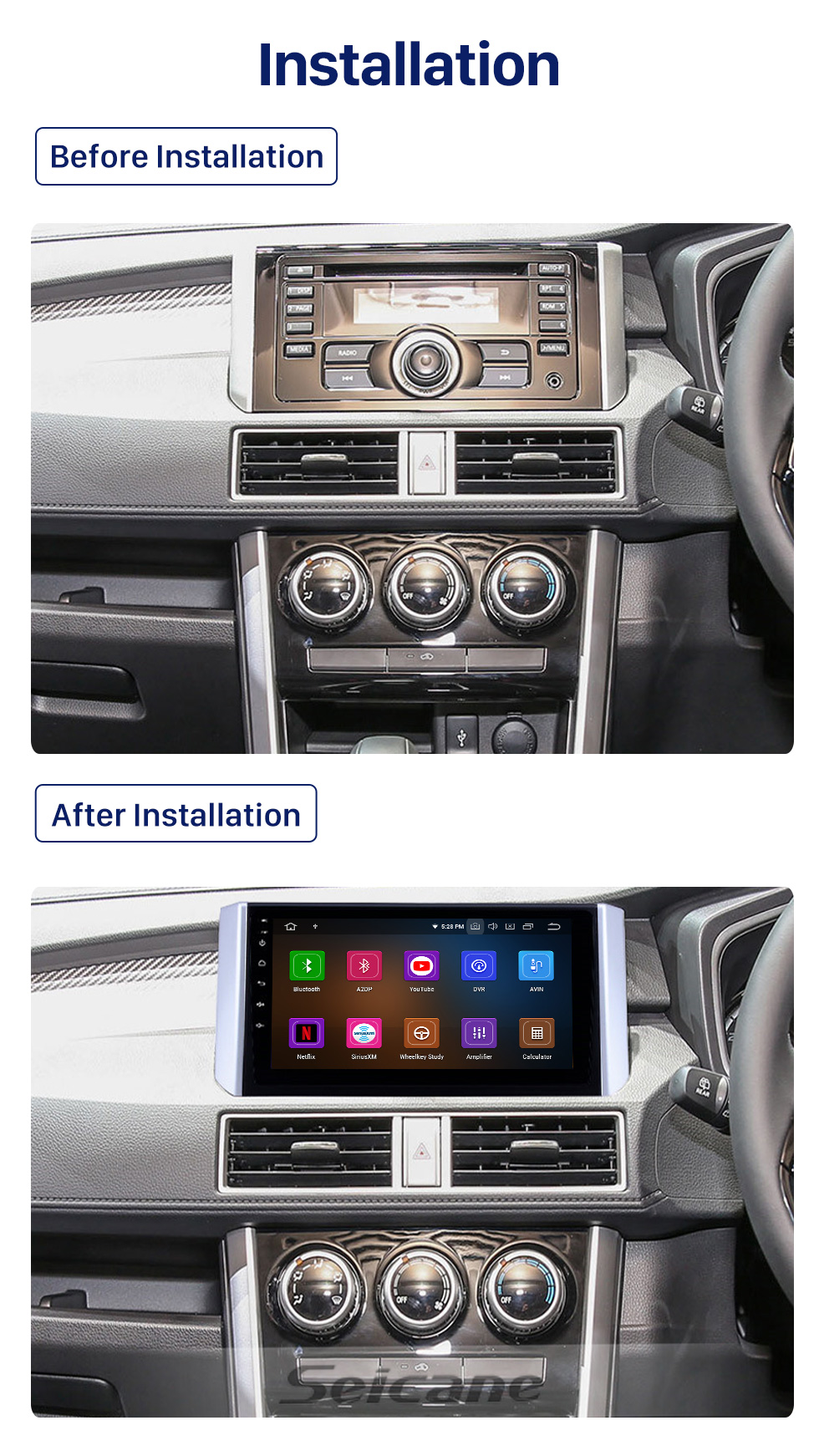 Seicane 2017-2018 Mitsubishi Xpander Android 10.0 9 inch GPS Navigation Radio Bluetooth HD Touchscreen USB Carplay Music AUX support TPMS OBD2 Digital TV Seicane 2017-2018 Mitsubishi Xpander Android 10.0 9 inch GPS Navigation Radio Bluetooth HD Touchscreen USB Carplay Music AUX support TPMS OBD2 Digital TV