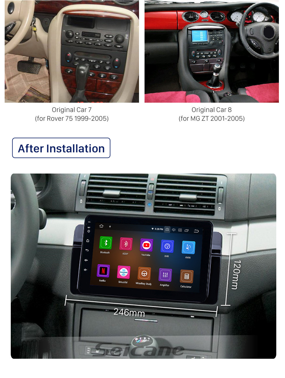 Seicane 8 inch Android 10.0 GPS Navigation Radio for 1998-2006 BMW 3 Series E46 M3 2001-2004 MG ZT 1999-2004 Rover 75 with HD Touchscreen Carplay Bluetooth support SWC DVR Seicane 8 inch Android 10.0 GPS Navigation Radio for 1998-2006 BMW 3 Series E46 M3 2001-2004 MG ZT 1999-2004 Rover 75 with HD Touchscreen Carplay Bluetooth support SWC DVR
