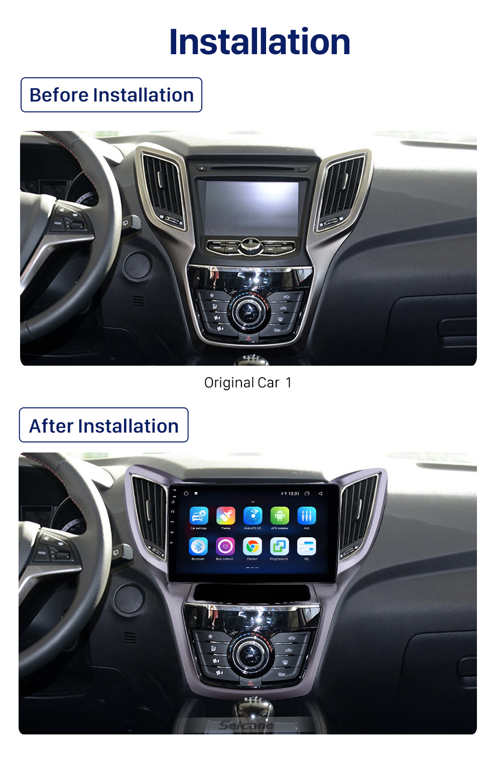 Seicane OEM 9 Zoll Android 10.0 Radio für 2009-2014 Toyota Sienna Bluetooth HD Touchscreen GPS Navigation AUX USB Unterstützung Carplay DVR OBD Rückfahrkamera