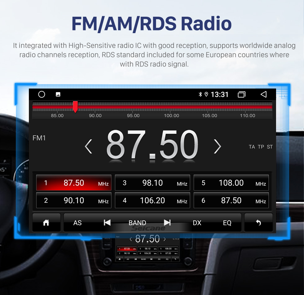 Seicane Rádio OEM 10,1 polegadas Android 10.0 para 2016-2019 Perodua Bezza Bluetooth HD Touchscreen GPS Navegação AUX USB Suporte Carplay DVR OBD câmera retrovisor