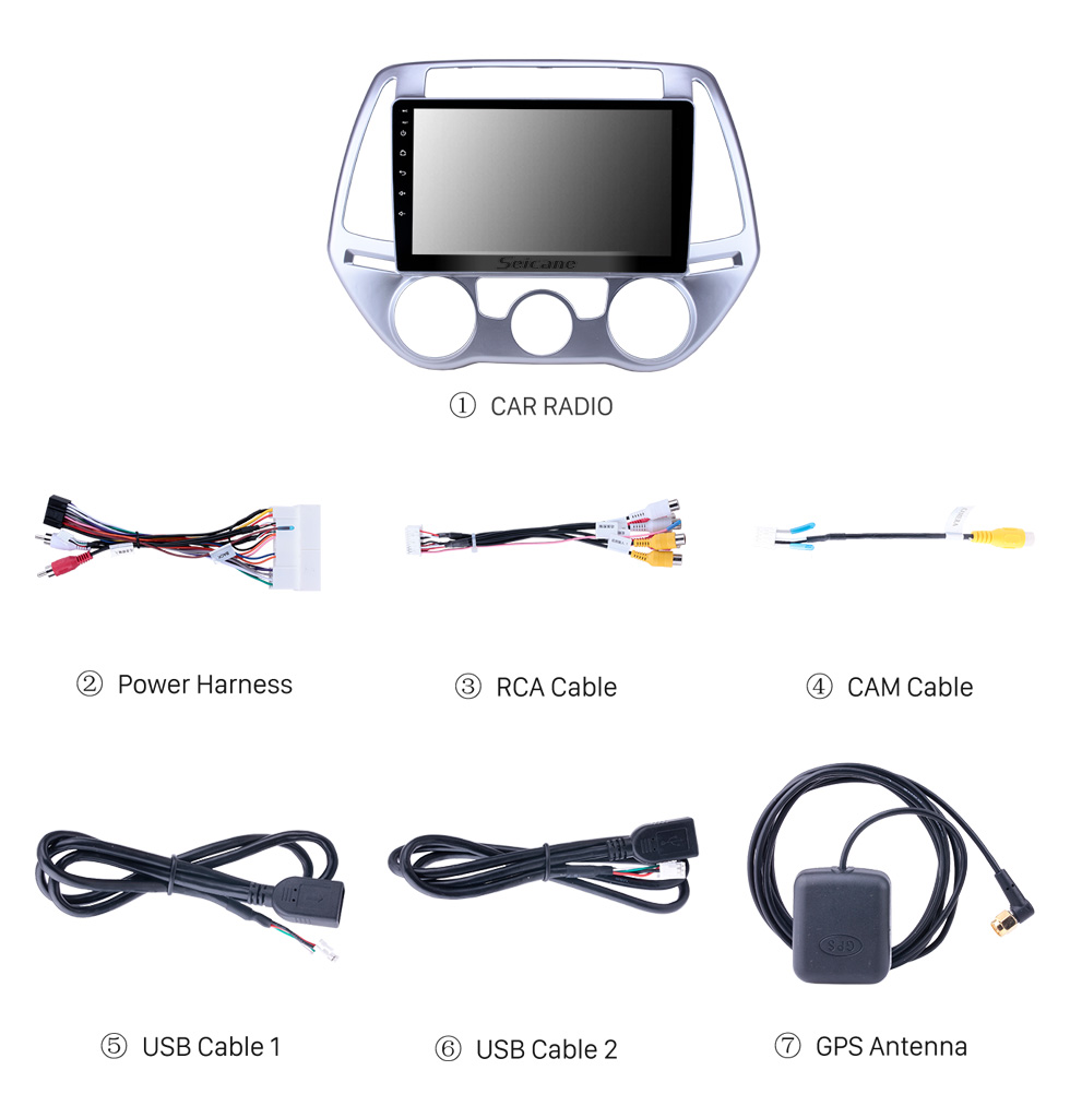 Seicane 9 inch Android 10.0 for 2012-2014 Hyundai I20 MANUAL AC Stereo GPS navigation system with Bluetooth OBD2 DVR HD touch Screen Rearview Camera Seicane 9 inch Android 10.0 for 2012-2014 Hyundai I20 MANUAL AC Stereo GPS navigation system with Bluetooth OBD2 DVR HD touch Screen Rearview Camera
