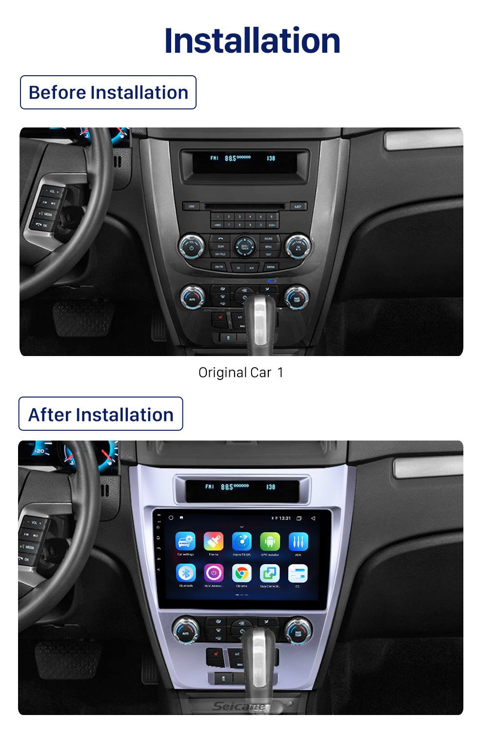 Seicane 10.1 pulgadas Android 10.0 para TOYOTA ALZA 2010-2017 Radio de navegación GPS con Bluetooth HD Pantalla táctil Soporte WIFI TPMS DVR Cámara de vista trasera Carplay DAB +