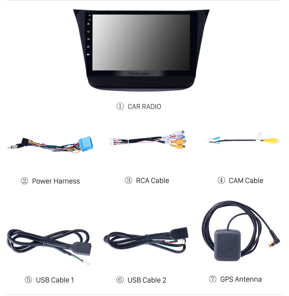 Seicane 10.1 pulgadas Android 10.0 para TOYOTA ALZA 2010-2017 Radio de navegación GPS con Bluetooth HD Pantalla táctil Soporte WIFI TPMS DVR Cámara de vista trasera Carplay DAB +