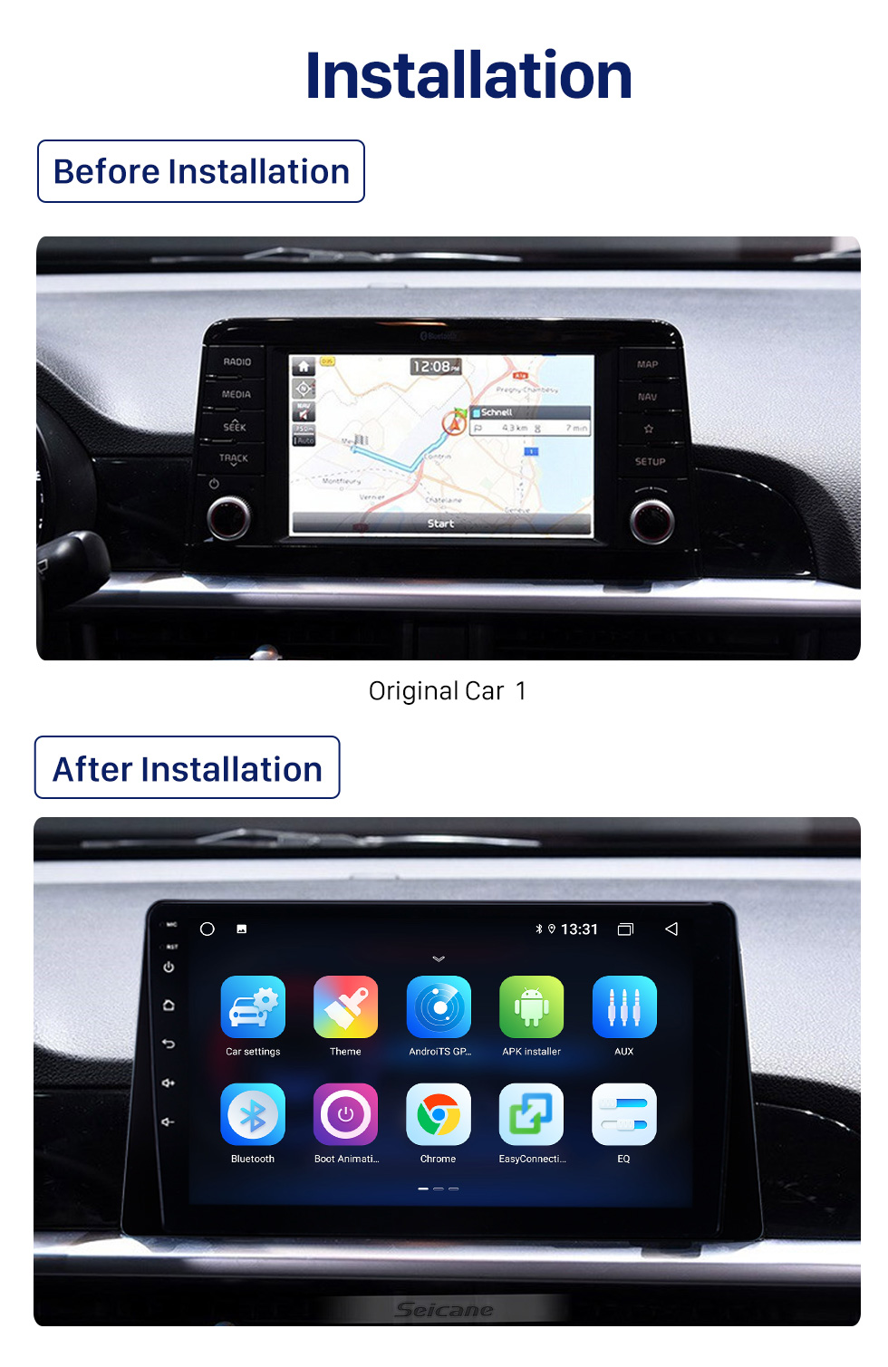 Seicane 9 inch Android 10.0 For 2016 KIA Morning uitableStereo GPS navigation system with Bluetooth OBD2 DVR HD touch Screen Rearview Camera Seicane 9 inch Android 10.0 For 2016 KIA Morning uitableStereo GPS navigation system with Bluetooth OBD2 DVR HD touch Screen Rearview Camera