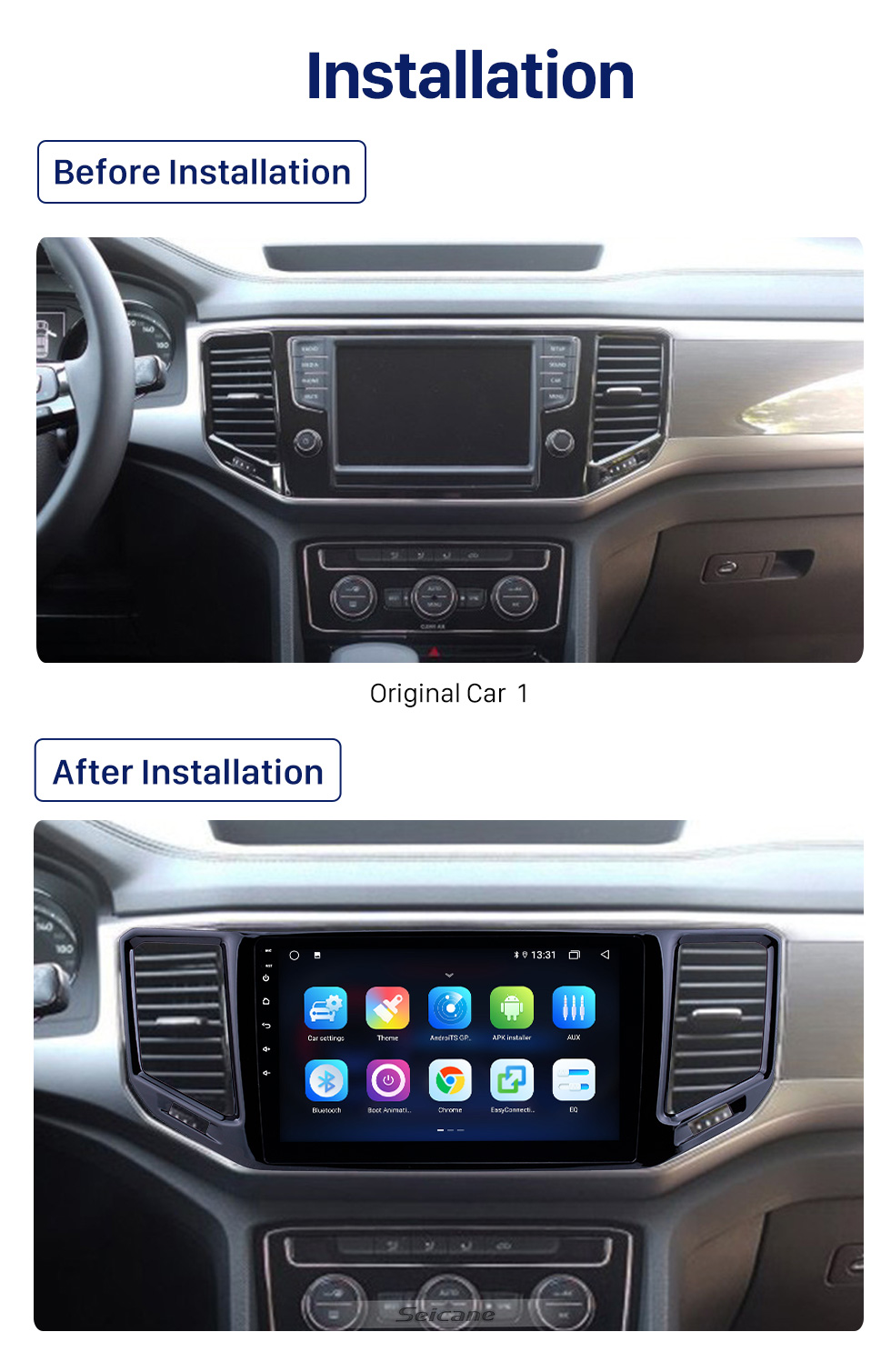 Seicane 10,1 Zoll Android 10.0 HD Touchscreen GPS Navigationsradio für 2010 Perodua Alza mit Bluetooth USB AUX Unterstützung Carplay TPMS