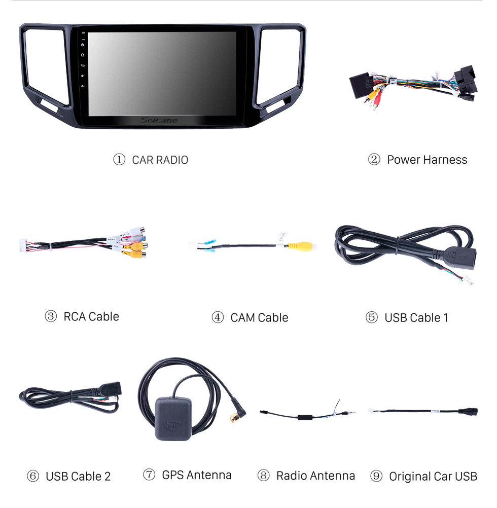 Seicane 10,1-дюймовый Android 10.0 HD с сенсорным экраном и GPS-навигатором для Perodua Alza 2010 года с поддержкой Bluetooth USB AUX Carplay TPMS