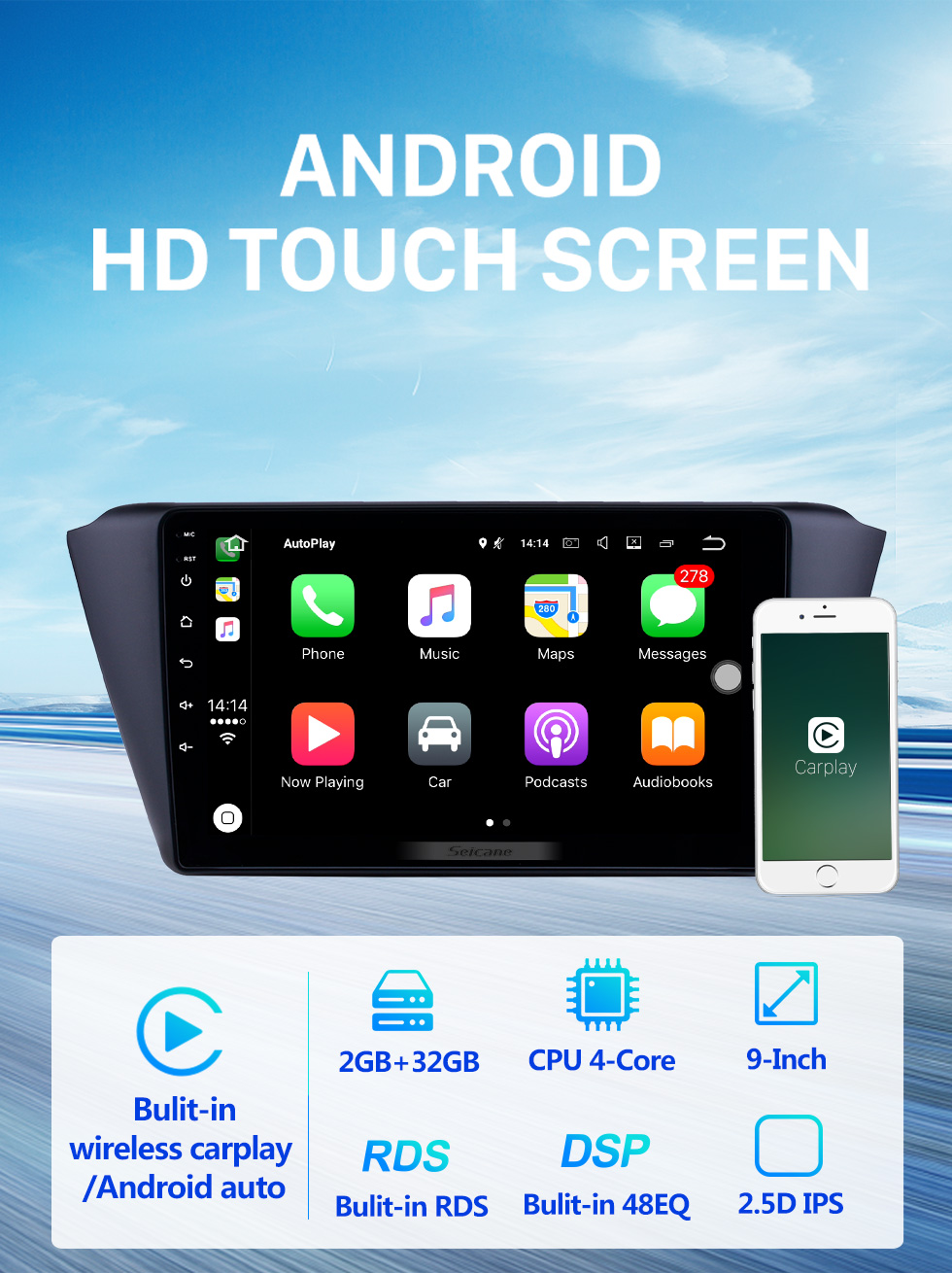 Seicane 9 Zoll Android 10.0 Für 2019-2021 TOYOTA SIENTA RHD Stereo-GPS-Navigationssystem mit Bluetooth OBD2 DVR HD-Touchscreen-Rückfahrkamera Seicane 9 Zoll Android 10.0 Für 2019-2021 TOYOTA SIENTA RHD Stereo-GPS-Navigationssystem mit Bluetooth OBD2 DVR HD-Touchscreen-Rückfahrkamera