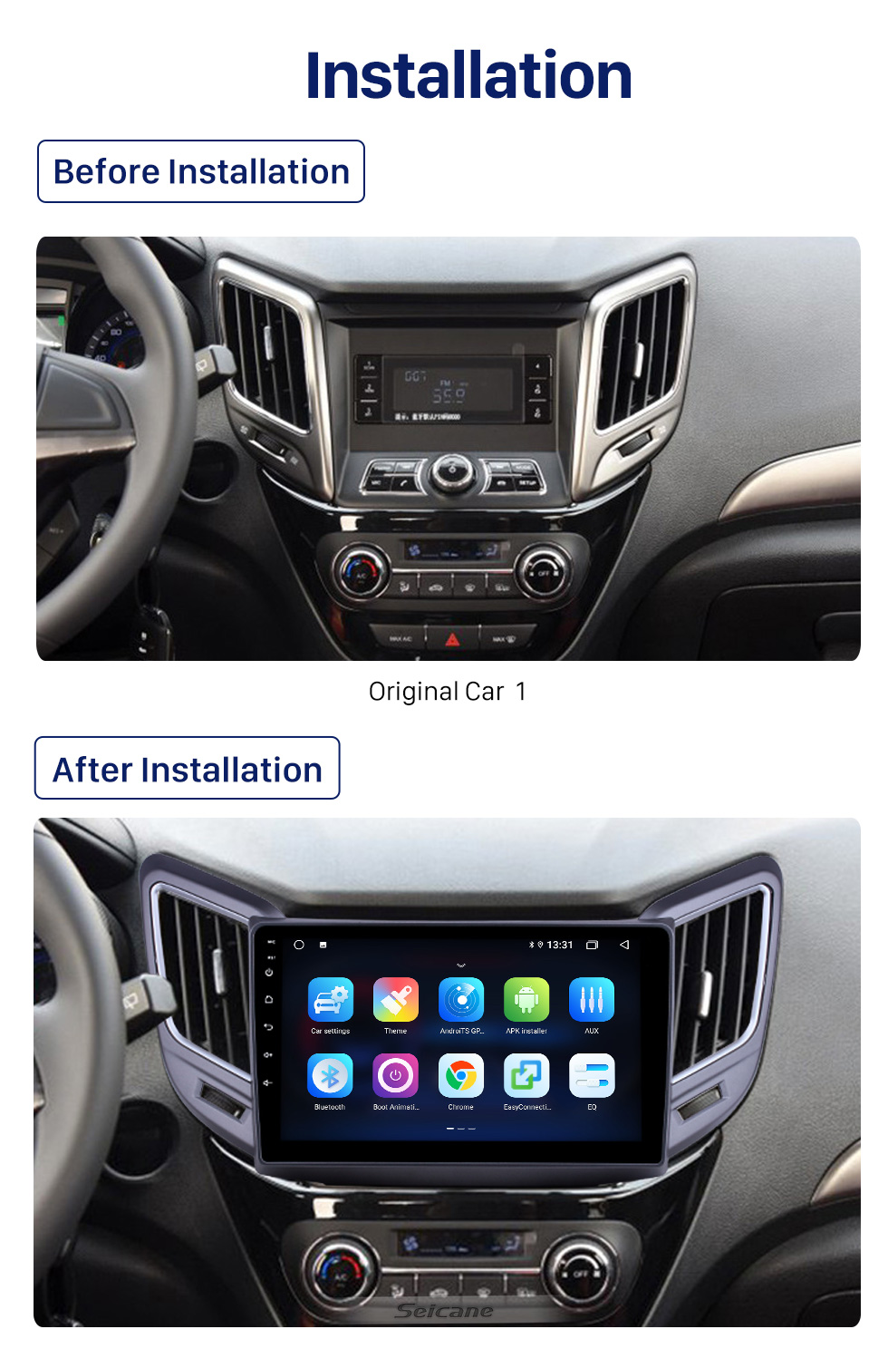 Seicane 10,1-дюймовый Android 10.0 GPS-навигатор для chevy Chevrolet Equinox 2016-2018 с сенсорным экраном HD Bluetooth Поддержка USB Carplay TPMS DVR