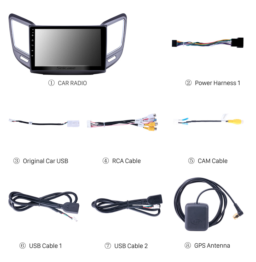 Seicane 10,1 Zoll Android 10.0 GPS-Navigationsradio für Chevy Chevrolet Equinox 2016-2018 mit HD-Touchscreen Bluetooth USB-Unterstützung Carplay TPMS DVR