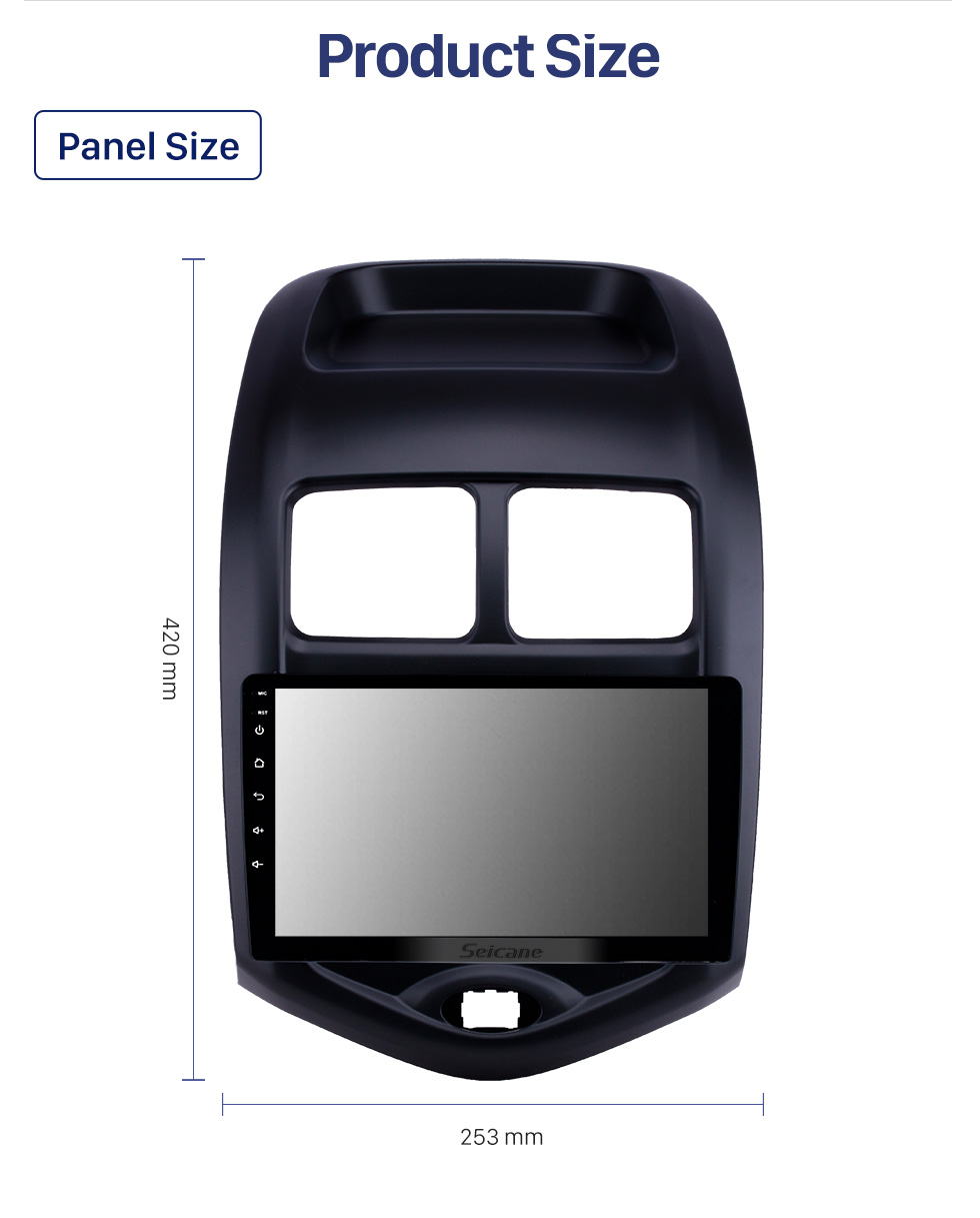 Seicane OEM 9-дюймовый сенсорный экран Android 10.0 Радио с GPS-навигатором для Chevrolet Spark Beat Daewoo Martiz 2015-2018 с поддержкой Bluetooth Carplay SWC DAB +