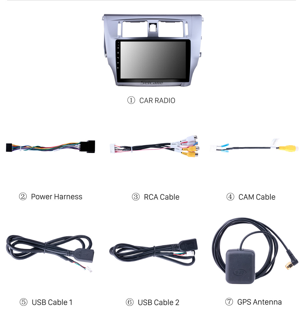 Seicane Android 10.0 Radio de navegación GPS con pantalla táctil HD de 9 pulgadas para Honda Jazz 2002-2008 Manual AC con soporte Bluetooth Cámara de visión trasera Carplay