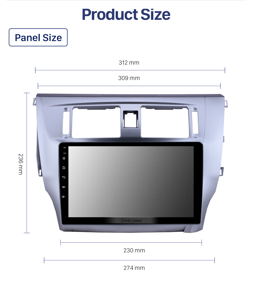 Seicane Android 10.0 Radio de navegación GPS con pantalla táctil HD de 9 pulgadas para Honda Jazz 2002-2008 Manual AC con soporte Bluetooth Cámara de visión trasera Carplay